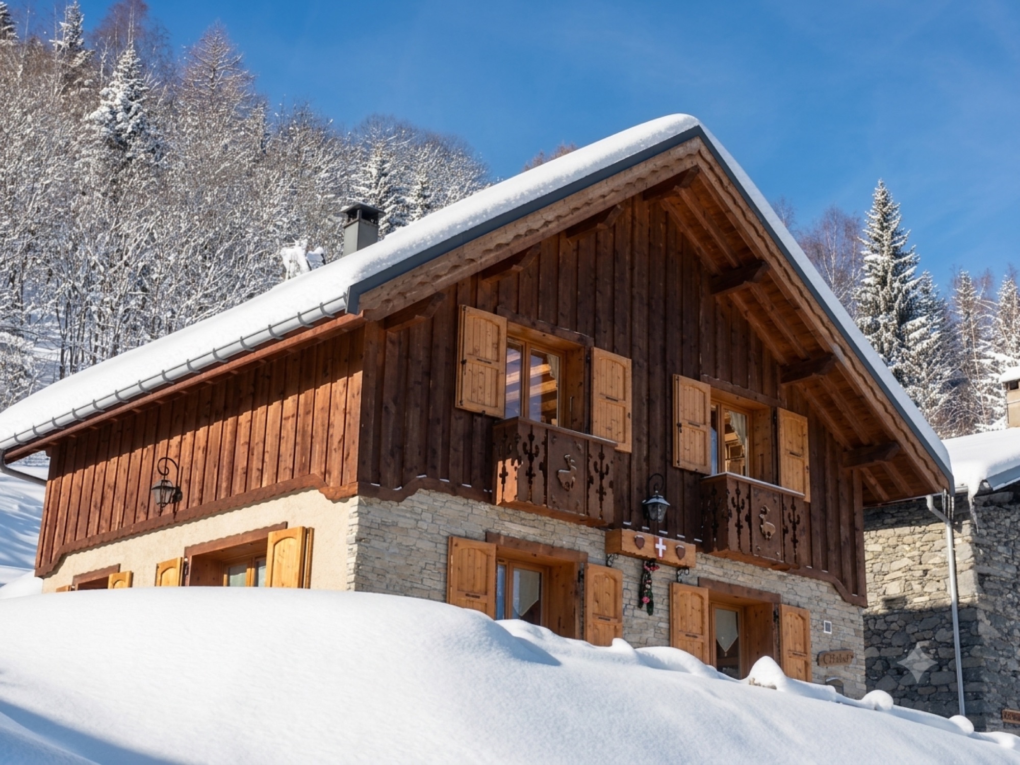 Chalet Cristal sous la neige à Valmeinier 1500