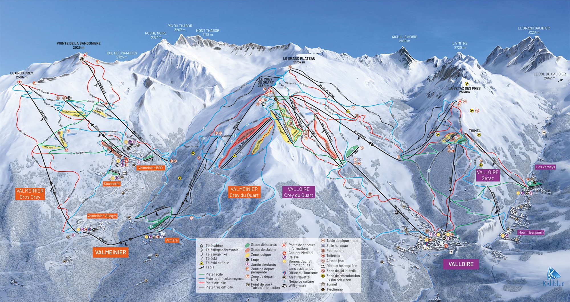 Le domaine Galibier-Thabor : 160 km de pistes